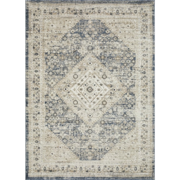 Loomaknoti Kehleigh Abagail 6' x 9' Beige Oriental Indoor Area Rug