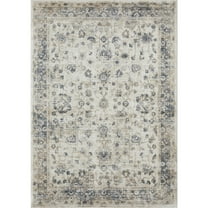 Loomaknoti Kehleigh Adrean 5' x 7' Ivory Oriental Indoor Area Rug