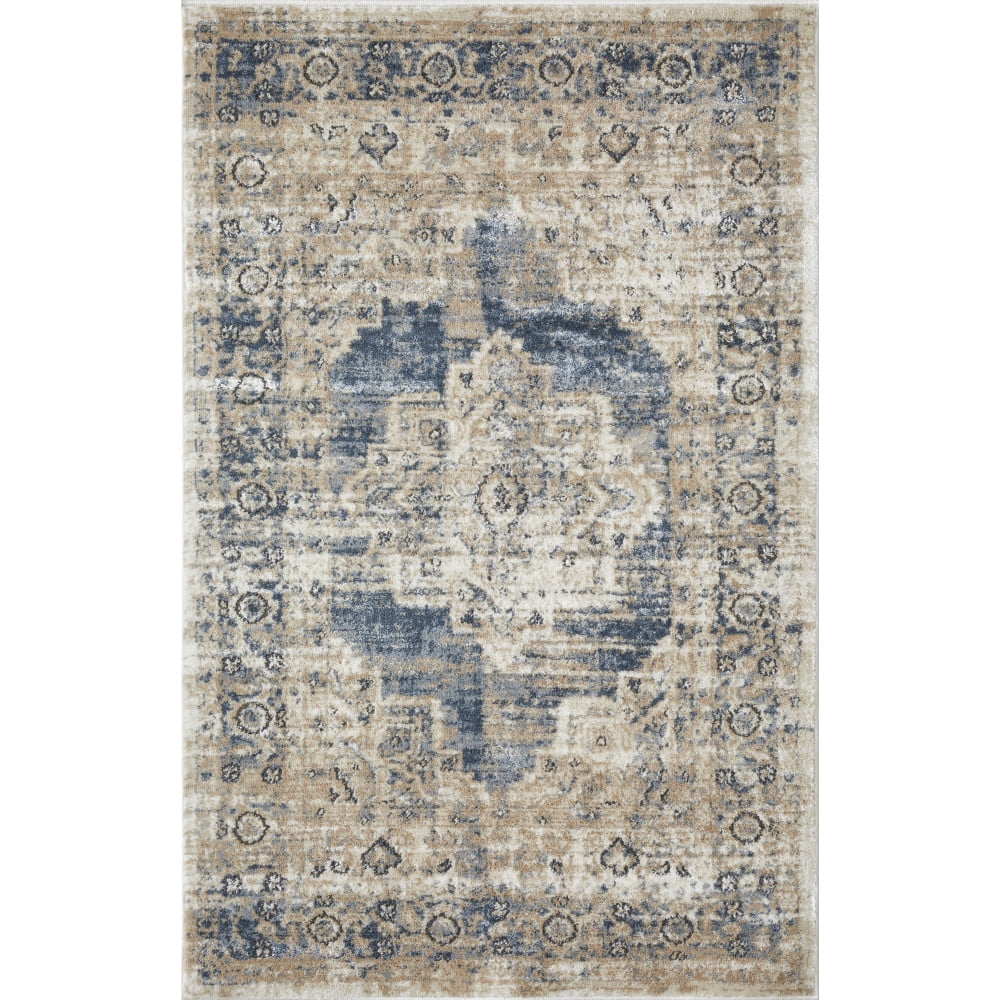 Loomaknoti Kehleigh Alarik 3' x 5' Beige Oriental Indoor Accent Rug