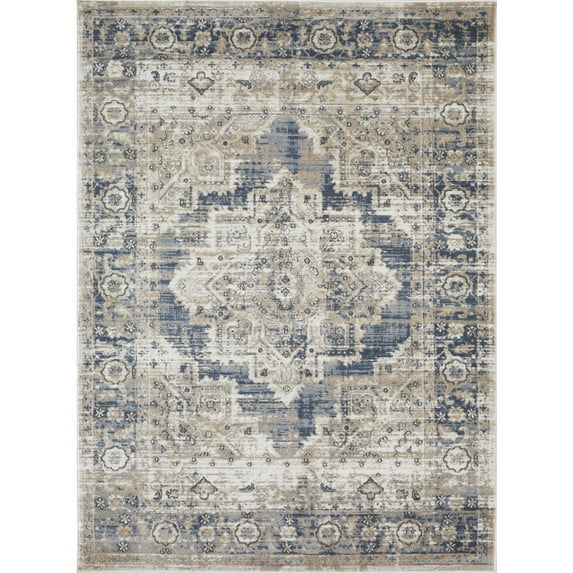Loomaknoti Kehleigh Alarik 8' x 10' Beige Oriental Indoor Area Rug