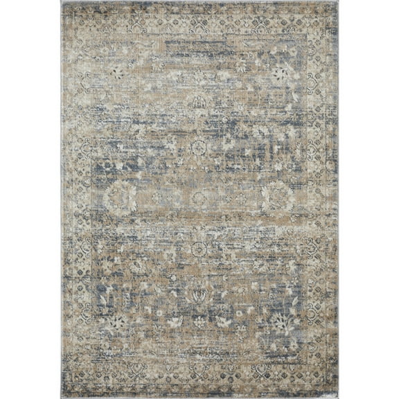 Loomaknoti Kehleigh Alveranzi 5' x 7' Beige Oriental Indoor Area Rug