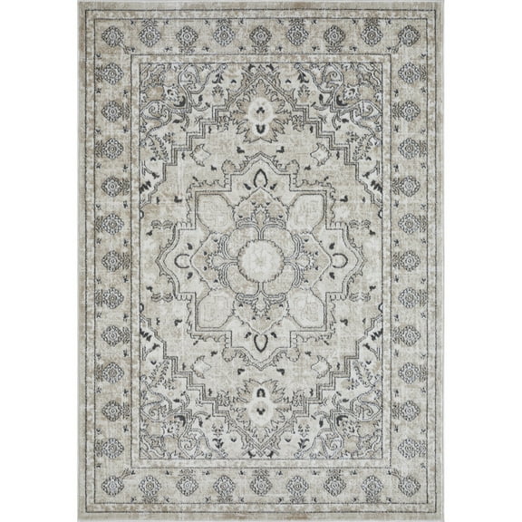 Loomaknoti Kehleigh Avalie 5' x 7' Blue Oriental Indoor Area Rug