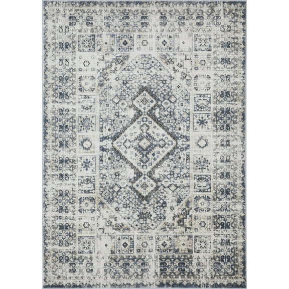 Loomaknoti Kehleigh Avelanz 5' x 7' Blue Oriental Indoor Area Rug
