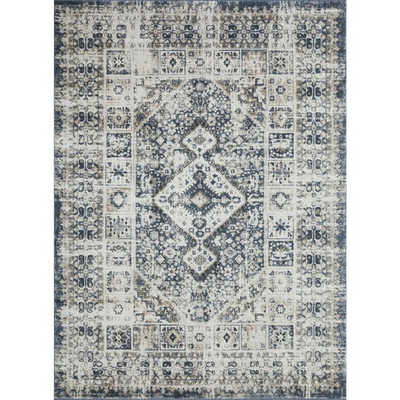 Loomaknoti Kehleigh Avelanz 8' x 10' Blue Oriental Indoor Area Rug