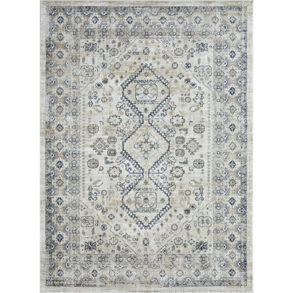 Loomaknoti Kehleigh Awester 6' x 9' Blue Oriental Indoor Polypropylene Area rug