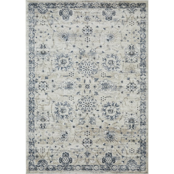 Loomaknoti Kehleigh Aylesh 3' x 5' Blue Oriental Indoor Polypropylene Accent rug