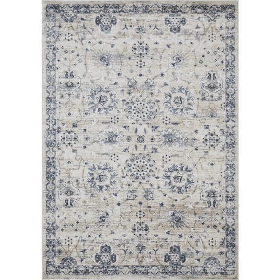 Loomaknoti Kehleigh Aylesh 5' x 7' Blue Oriental Indoor Polypropylene Area rug
