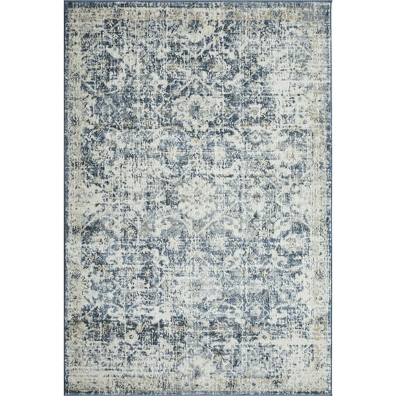 Loomaknoti Kehleigh Azbailie 4' x 6' Blue Oriental Indoor Area Rug