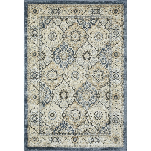 Loomaknoti Kehleigh Dravan 4' x 6' Beige Oriental Indoor Area Rug