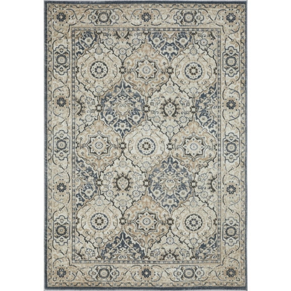 Loomaknoti Kehleigh Dravan 5' x 7' Beige Oriental Indoor polypropylene Area Rug
