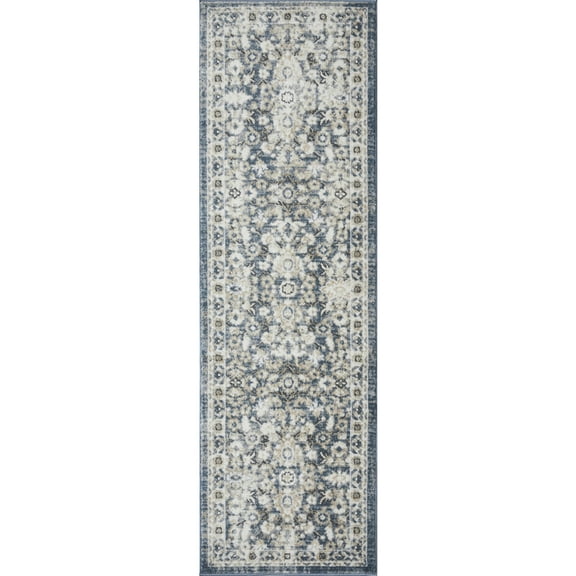 Loomaknoti Kehleigh Otindas 2' x 7' Blue Oriental Indoor Runner Rug