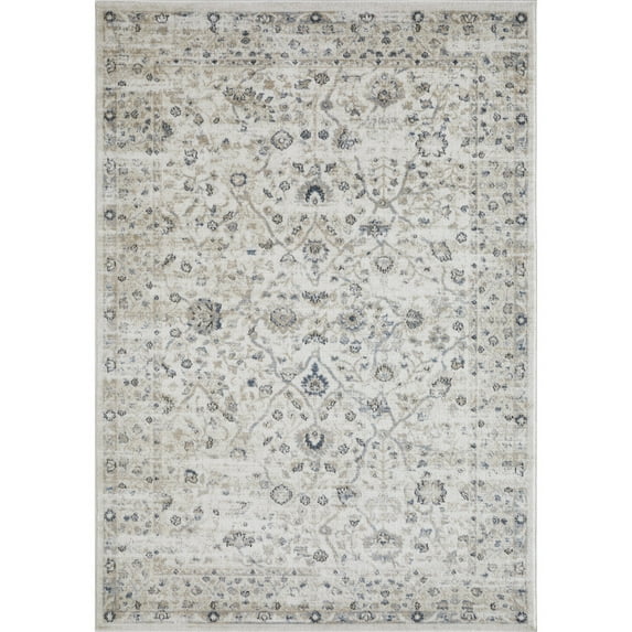 Loomaknoti Kehleigh Oviel 3' x 5' Blue Oriental Indoor Accent Rug