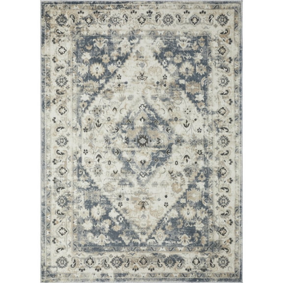 Loomaknoti Kehleigh Zofionz 5' x 7' Beige Oriental Indoor Area Rug