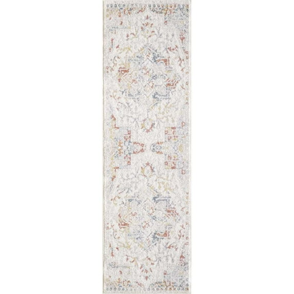 Loomaknoti Leelani Vembiani 2' x 8' Oriental Indoor Runner Rug , Cream