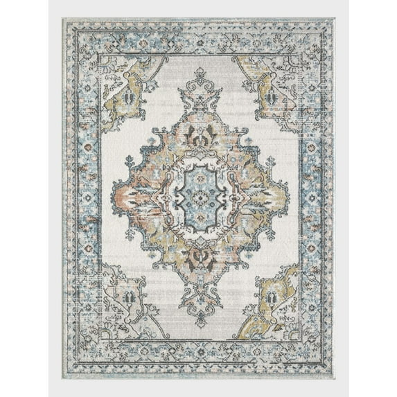 Loomaknoti Leena Danavon 6' x 9' Blue Oriental Indoor Area Rug