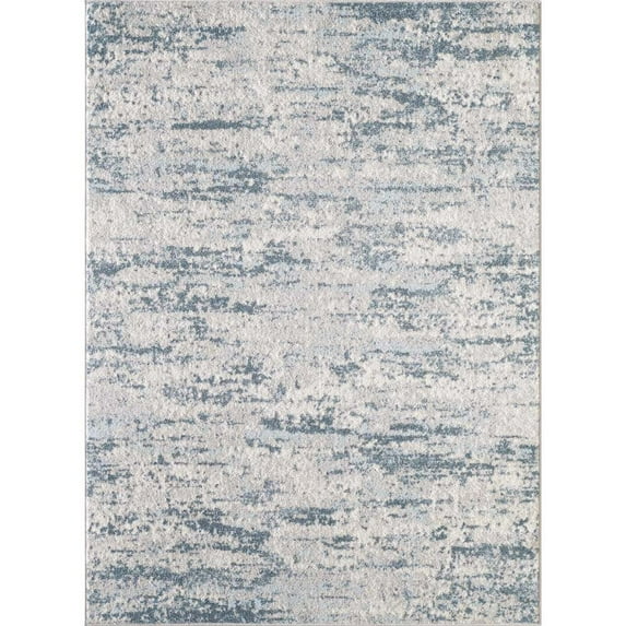 Loomaknoti Lenoria Germayn 6' x 9' Blue Abstract Indoor Area Rug