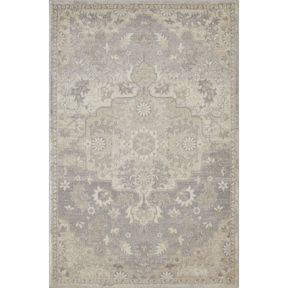 Loomaknoti Malanie Chantil 5' x 7' Beige Oriental Indoor Area Rug