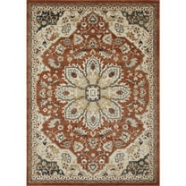 Loomaknoti Malanie Charler 9' x 12' Red Oriental Indoor Area Rug