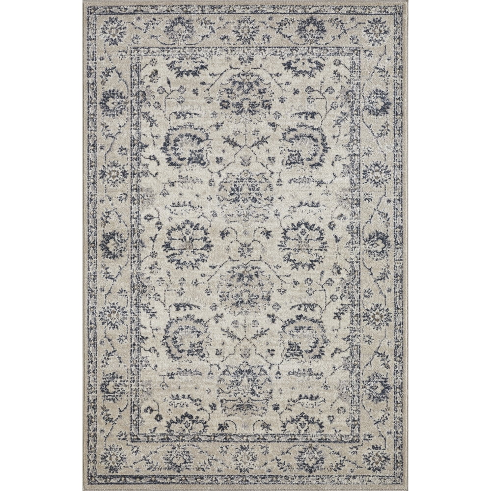 Loomaknoti Malanie Corlia 5' x 7' Ivory Oriental Indoor Area Rug