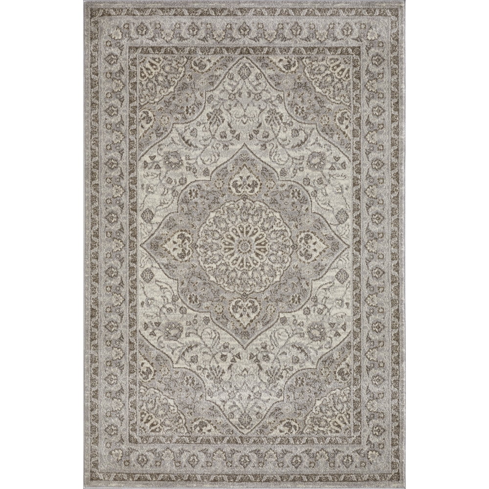 Loomaknoti Malanie Crewford 5' x 7' Gray Oriental Indoor Area Rug