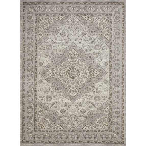 Loomaknoti Malanie Crewford 9' x 12' Gray Oriental Indoor Area Rug