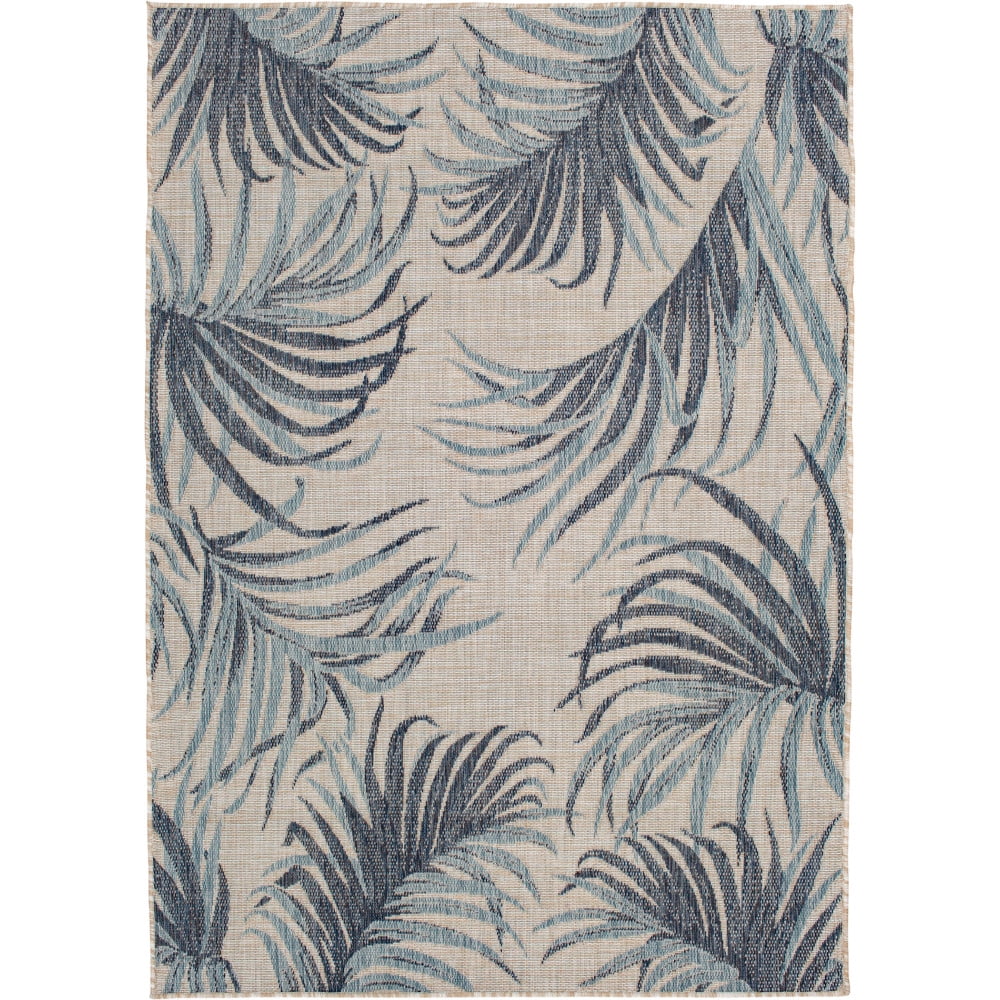 Loomaknoti Melbourne Dalon 5' x 7' Floral Indoor/Outdoor Area Rug , White