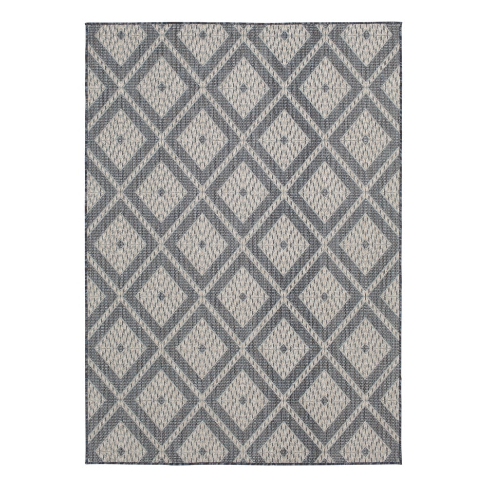 Loomaknoti Melbourne Davion 5' x 7' Geometric Indoor/Outdoor Area Rug , Blue