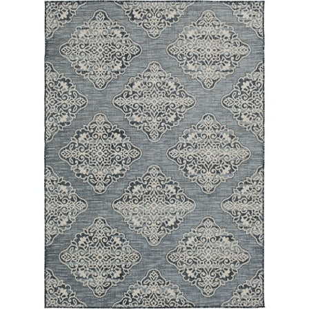 Loomaknoti Melbourne Devora 8' x 10' Geometric Indoor/Outdoor Area Rug , Blue