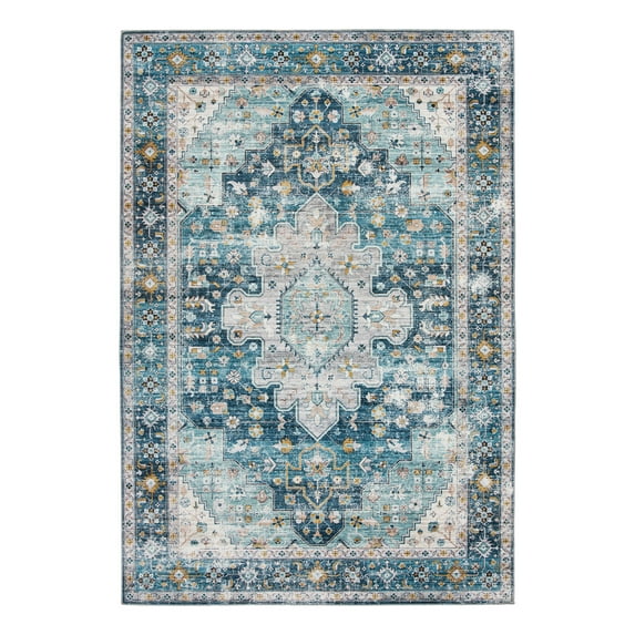 Loomaknoti Molivines 5' x 7'3" Blue Oriental Area Rug