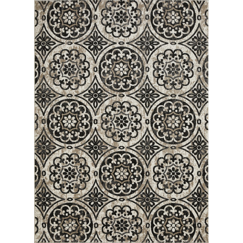 Loomaknoti Ohanzah Owena 6' x 9' Gray Medallion Indoor Area Rug
