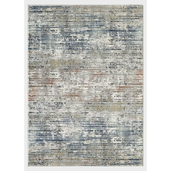 Loomaknoti Ornate Lanjaxie 6' x 9' Blue Abstract Indoor Polypropylene Area Rug