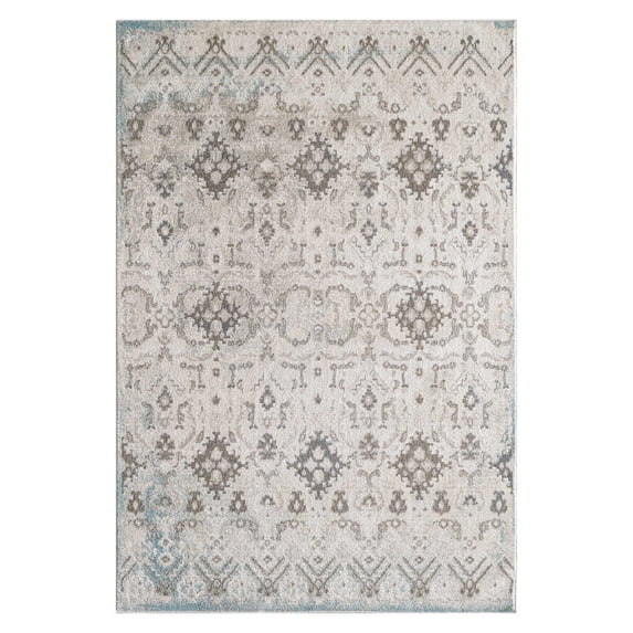 Loomaknoti Ortegan 6' x 9' Ikat Indoor Polypropylene Area Rug, Beige