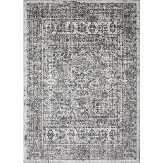 Loomaknoti Rhane Aberd 8' x 10' Gray Oriental Indoor Polypropylene Area Rug