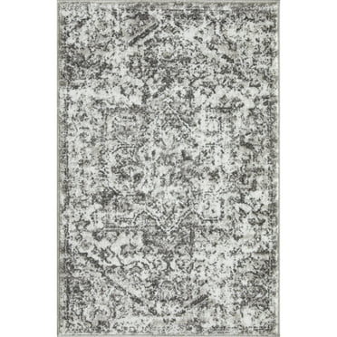 Loomaknoti Rhane Alemern 2' x 3' Grey Oriental Indoor Accent Rug