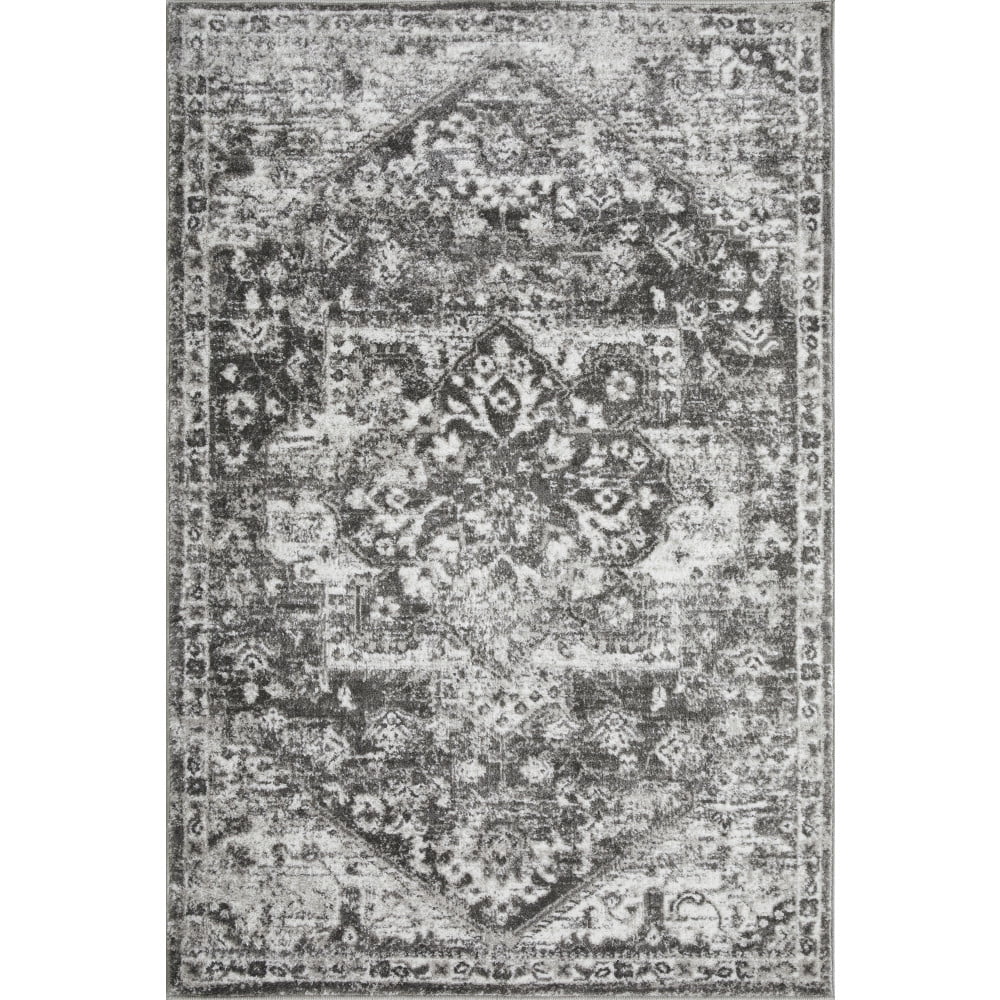 Loomaknoti Rhane Alemern 4' x 6' Gray Oriental Indoor Area Rug