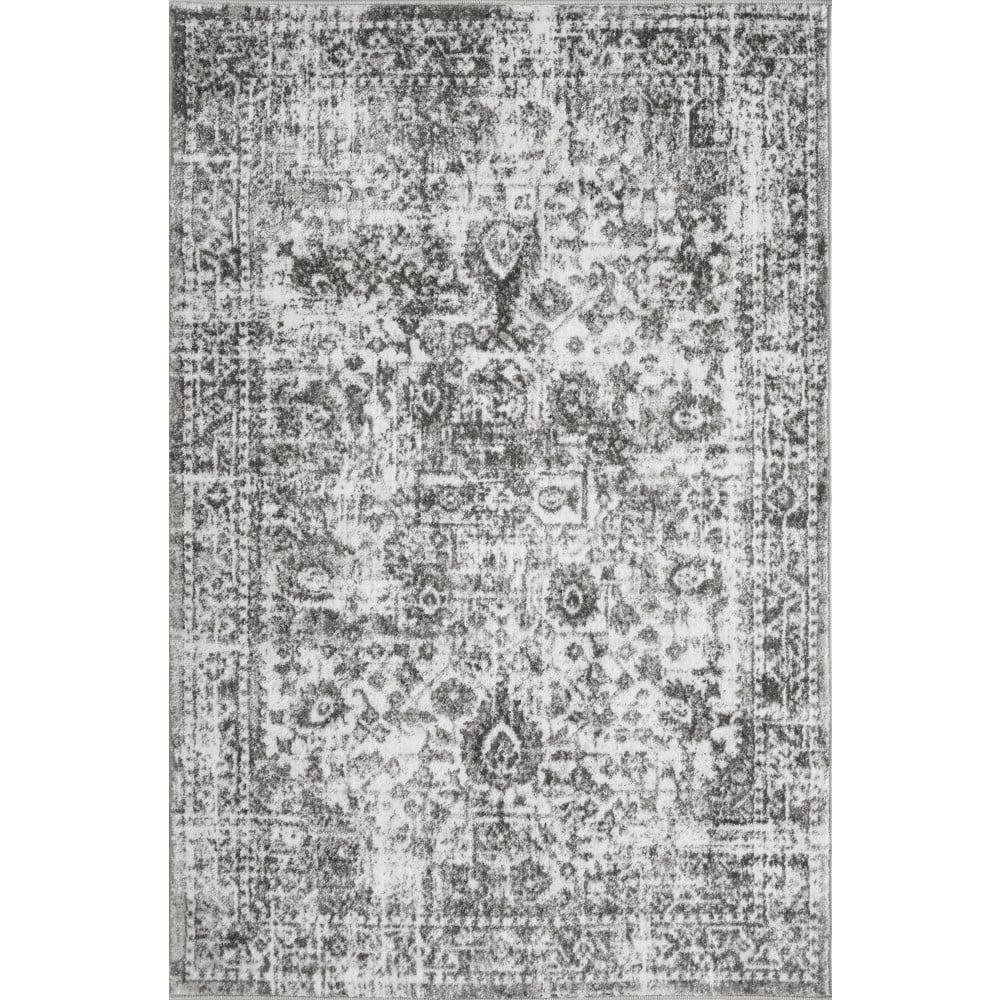 Loomaknoti Rhane Allory 4' x 6' Dark Grey Oriental Indoor Area Rug
