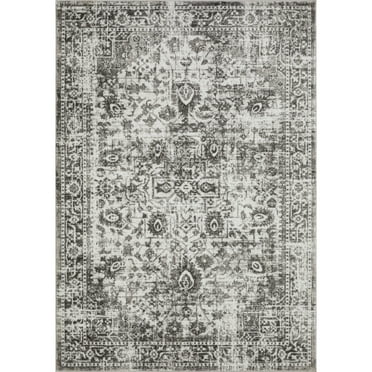 Loomaknoti Rhane Allory 5' x 7' Gray Oriental Indoor Polypropylene Area Rug