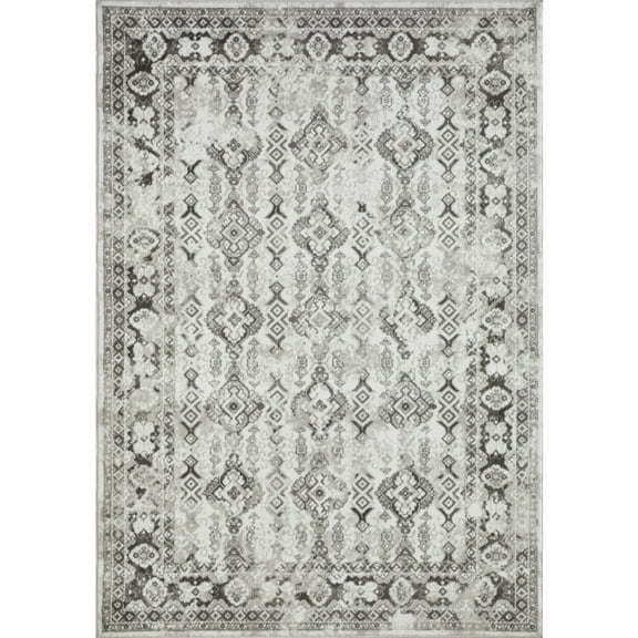Loomaknoti Rhane Almurz 5' x 7' Gray Oriental Indoor Area Rug