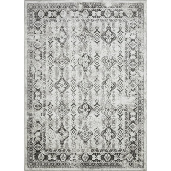Loomaknoti Rhane Almurz 6' x 9' Gray Oriental Indoor Area Rug