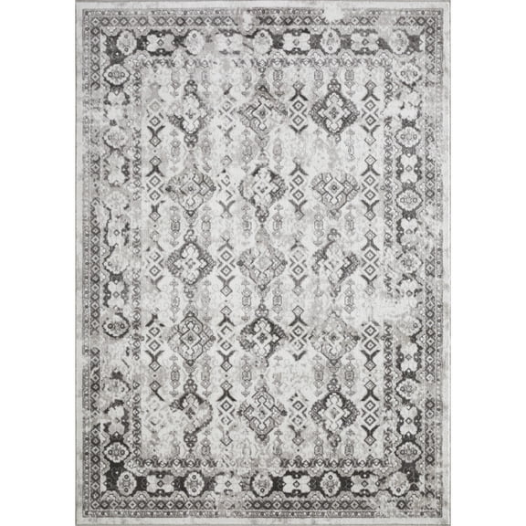 Loomaknoti Rhane Almurz 9' x 12' Gray Oriental Indoor Area Rug