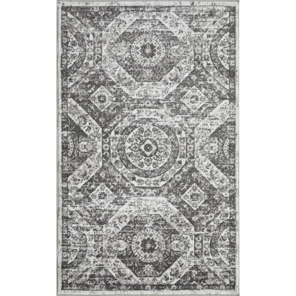 Loomaknoti Rhane Alvezi 3' x 5' Gray Oriental Indoor Accent Rug