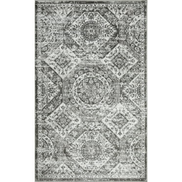 Loomaknoti Rhane Alvezi 3' x 5' Light Grey Oriental Indoor Accent Rug