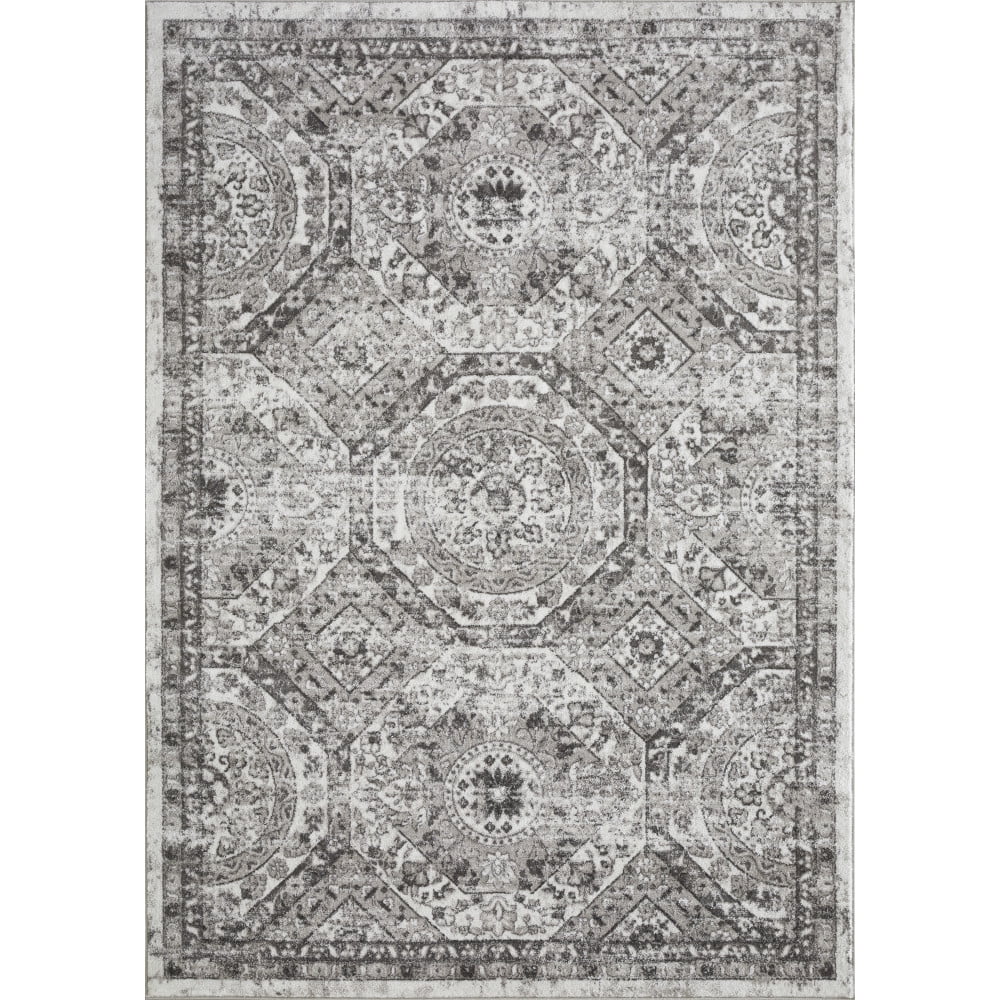 Loomaknoti Rhane Alvezi 6' x 9' Dark Grey Oriental Indoor Area Rug