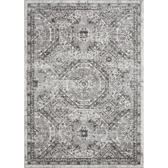 Loomaknoti Rhane Alvezi 9' x 12' Dark Grey Oriental Indoor Area Rug