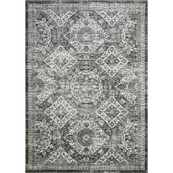 Loomaknoti Rhane Alvezi 9' x 12' Gray Oriental Indoor Area Rug