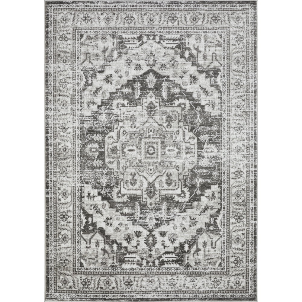 Loomaknoti Rhane Alvner 5' x 7' Gray Oriental Indoor Area Rug