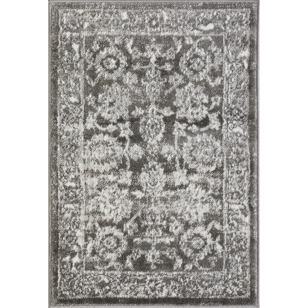 Loomaknoti Rhane Vaild 2' x 3' Gray Oriental Indoor Runner Rug