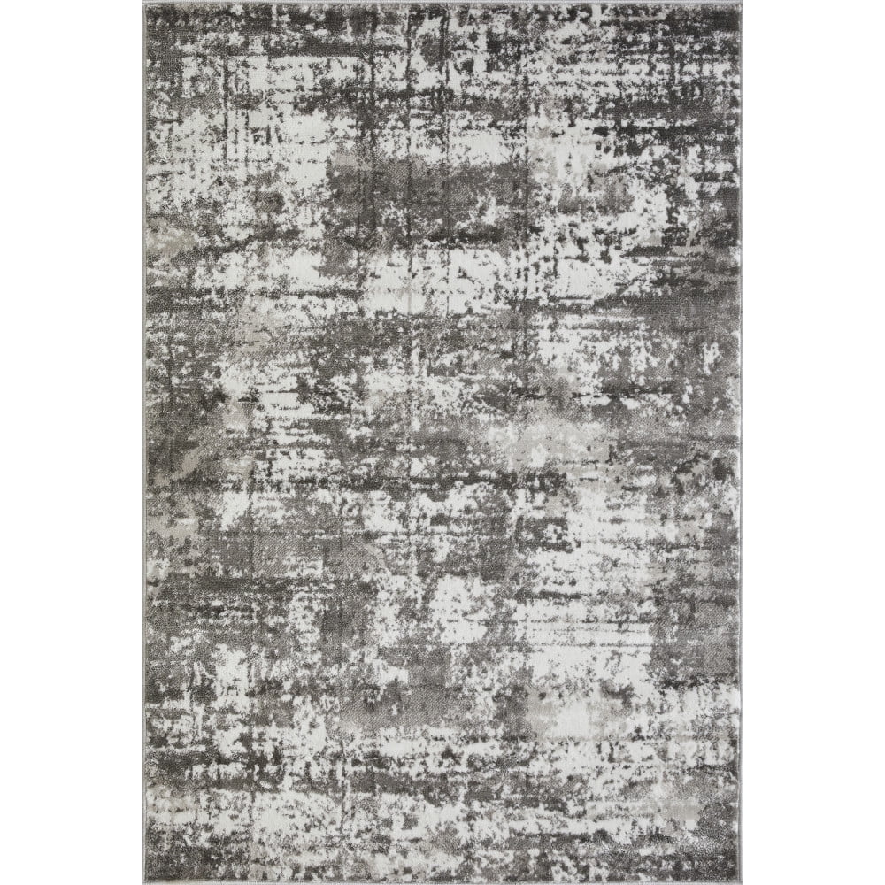 Loomaknoti Rhane Vailin 4' x 6' Gray Abstract Indoor Area Rug