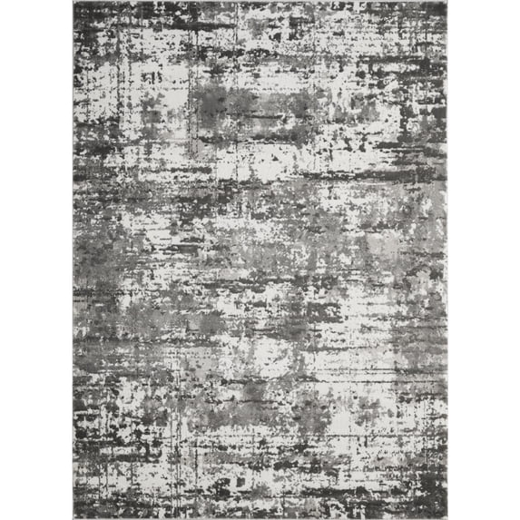 Loomaknoti Rhane Vailin 6' x 9' Gray Abstract Indoor Polypropylene Area Rug