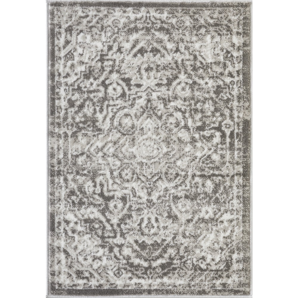 Loomaknoti Rhane Valeina 2' x 3' Gray Oriental Indoor Accent Rug